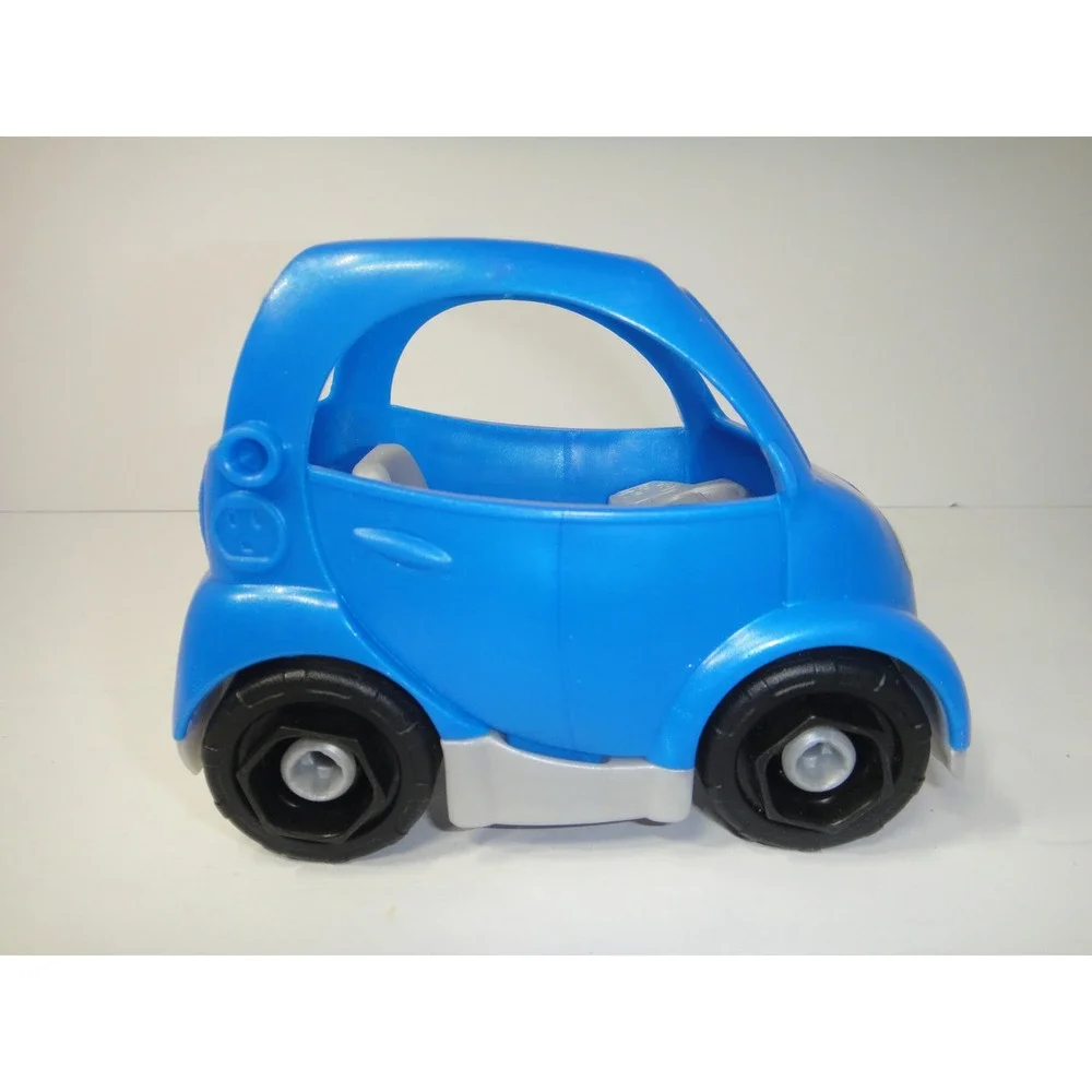 Fisher-Price Little People Blue Toy Car Smiling Face Vehicle 2023 Mattel Wheels